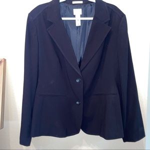 EMMA JAMES. black buttoned blazer